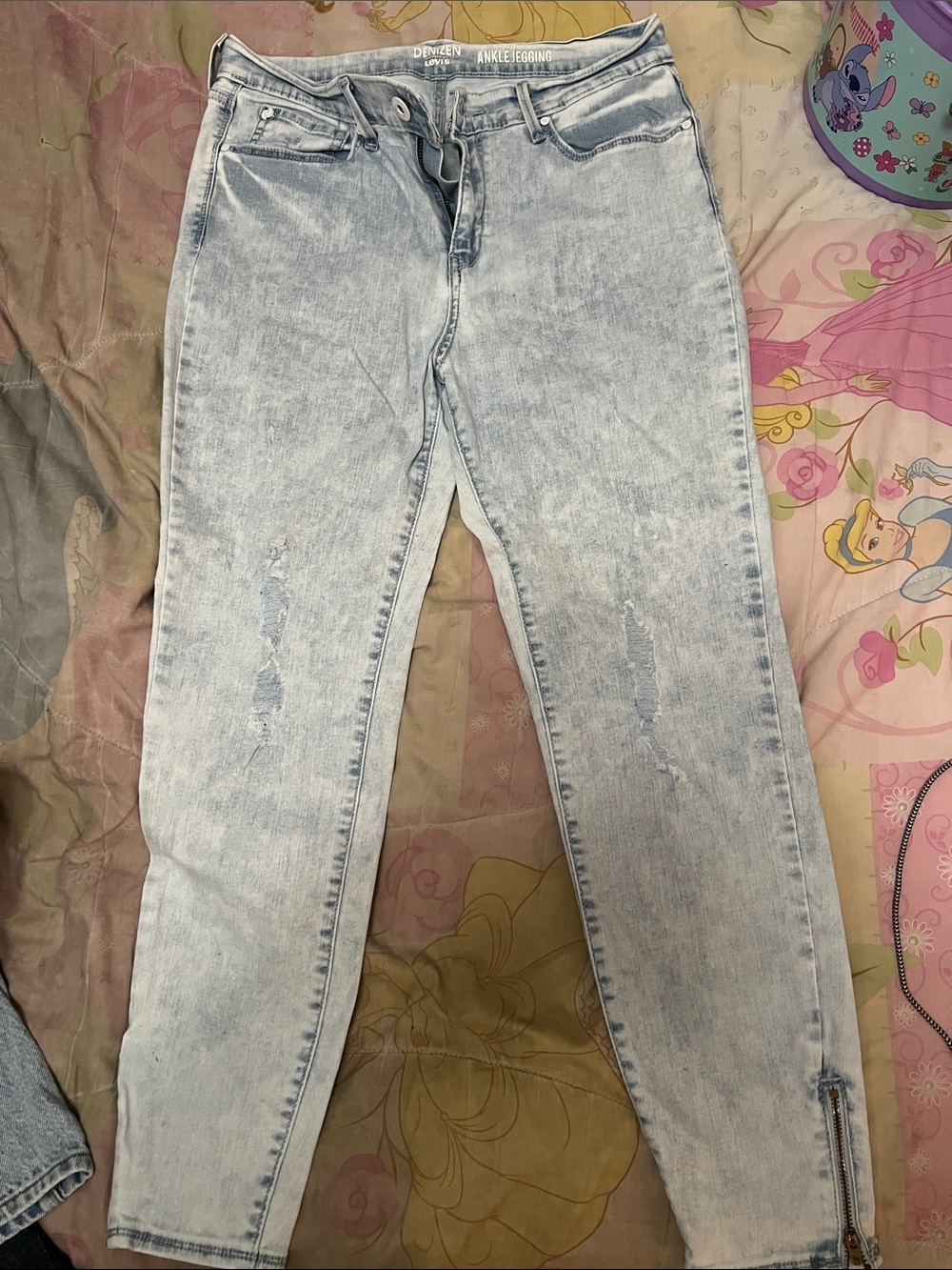 Denizen from Levi's Light Acid Wash Ankle Jeans - Light Blue